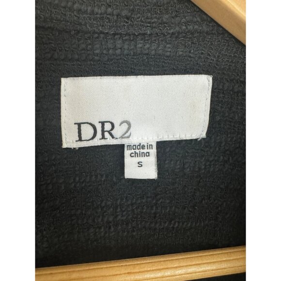 Dr2 By Daniel Rainn Black Open Front‎ Textured Jacket with Pockets Size Small - Picture 6 of 11